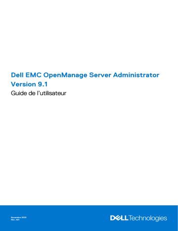 Dell OpenManage Server Administrator Version 9.1 software Manuel utilisateur | Fixfr