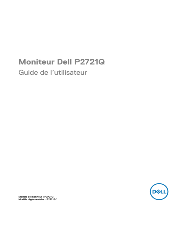 Dell P2721Q electronics accessory Manuel utilisateur | Fixfr