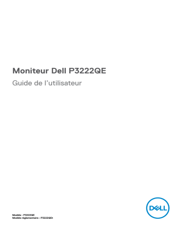 Dell P3222QE electronics accessory Manuel utilisateur | Fixfr