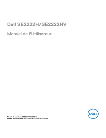 Dell SE2222H electronics accessory Manuel utilisateur | Fixfr