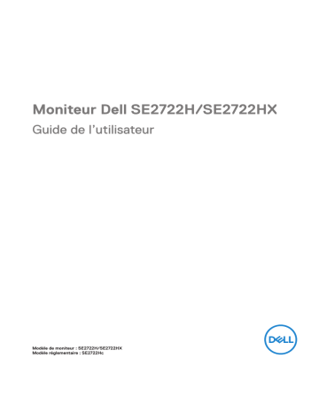 Dell SE2722HX electronics accessory Manuel utilisateur | Fixfr