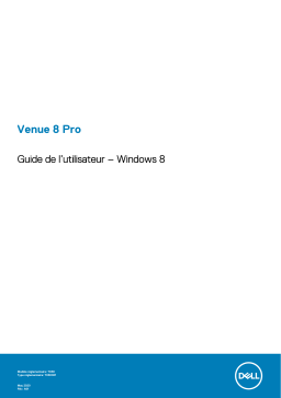 Dell Venue 8 Pro 5855 tablet Manuel utilisateur