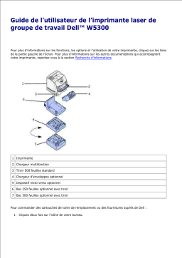 Dell W5300 Workgroup Laser Printer electronics accessory Manuel utilisateur