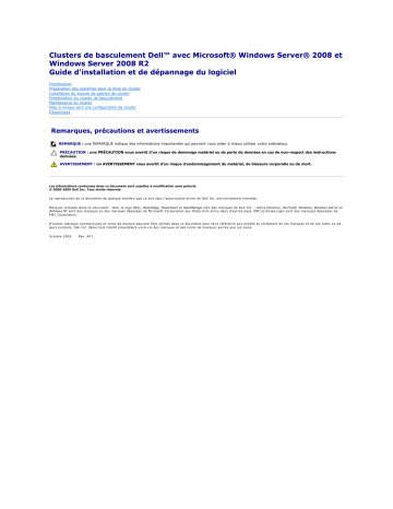 Dell /EMC AX4-5i Guide de référence | Fixfr
