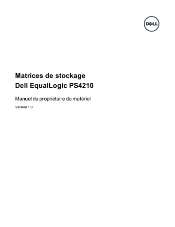 Dell EqualLogic PS4210XV storage Manuel du propriétaire | Fixfr