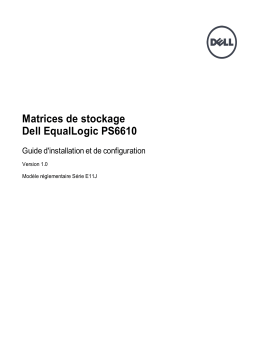 Dell EqualLogic PS6610ES storage Manuel du propriétaire