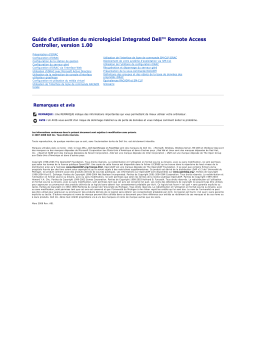 Dell iDRAC for Blade Servers Version 1.0 software Manuel utilisateur