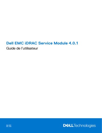 Dell Current Versions iDRAC Service Module Manuel utilisateur | Fixfr