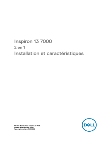 Dell Inspiron 13 7375 2-in-1 laptop Guide de démarrage rapide | Fixfr