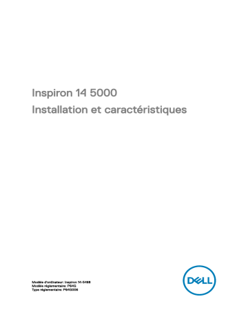 Dell Inspiron 14 5468 laptop Guide de démarrage rapide | Fixfr