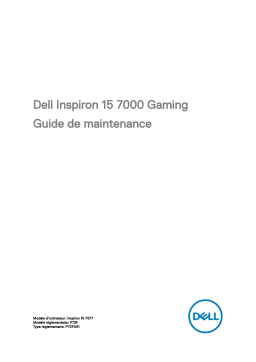 Dell Inspiron 15 Gaming 7577 laptop Manuel utilisateur