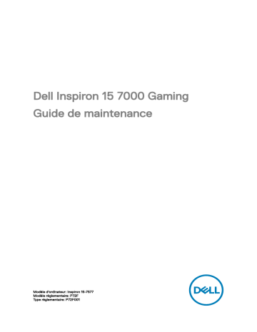 Dell Inspiron 15 Gaming 7577 laptop Manuel utilisateur | Fixfr