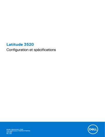 Dell Latitude 3520 laptop Manuel du propriétaire | Fixfr