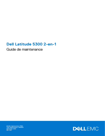 Dell Latitude 5300 2-in-1 laptop Manuel du propriétaire | Fixfr