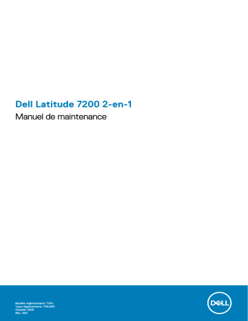 Dell Latitude 7200 2-in-1 laptop Manuel du propriétaire | Fixfr