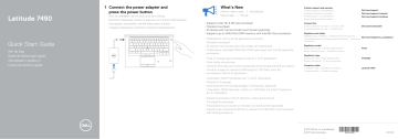 Dell Latitude 7490 laptop Guide de démarrage rapide | Fixfr