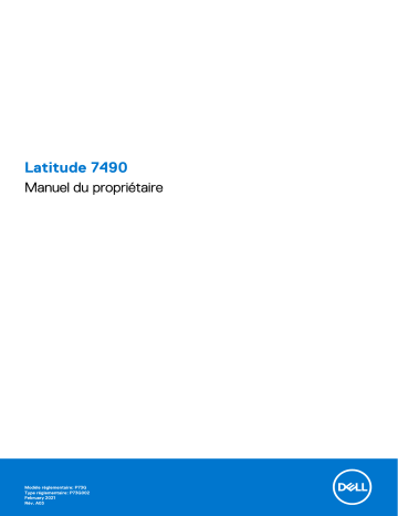 Dell Latitude 7490 laptop Manuel du propriétaire | Fixfr