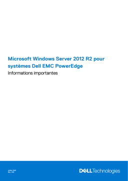 Dell Microsoft Windows 2012 Server R2 software Guide de référence