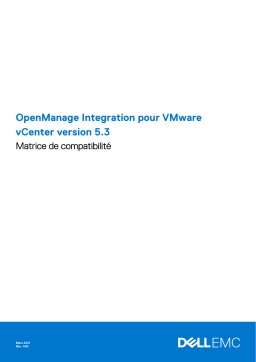 Dell OpenManage Integration for VMware vCenter software Manuel du propriétaire