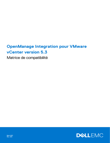 Dell OpenManage Integration for VMware vCenter software Manuel du propriétaire | Fixfr