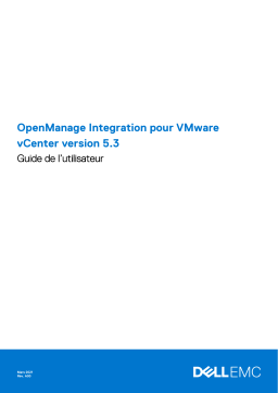 Dell OpenManage Integration for VMware vCenter software Manuel utilisateur