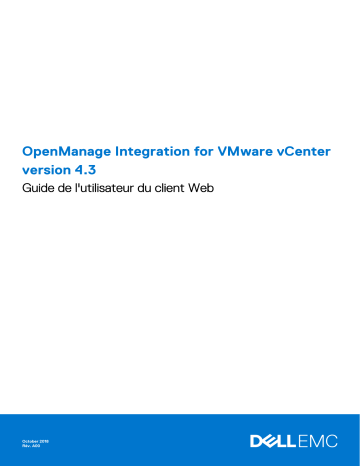 Dell OpenManage Integration for VMware vCenter software Manuel utilisateur | Fixfr