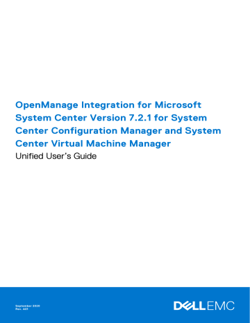 Dell OpenManage Integration Version 7.2.1 for Microsoft System Center software Manuel utilisateur | Fixfr