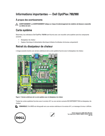 Dell OptiPlex 790 desktop spécification | Fixfr