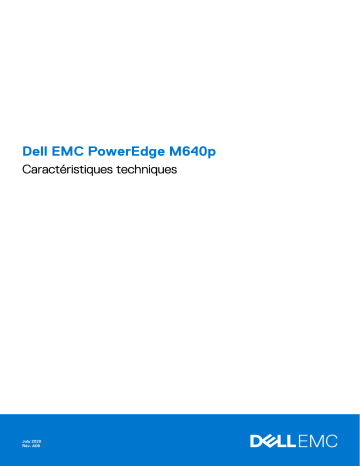 Dell PowerEdge M640 (for PE VRTX) server Guide de référence | Fixfr