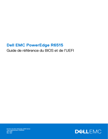 Dell PowerEdge R6515 server Guide de référence | Fixfr