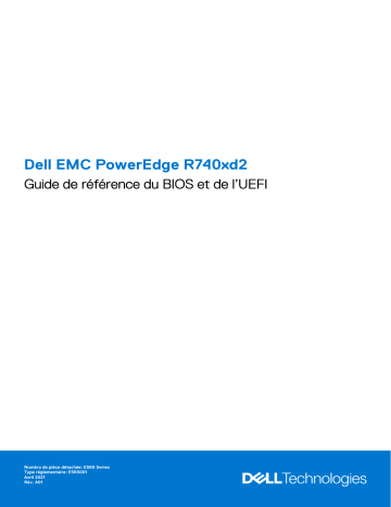 Dell PowerEdge R740xd2 server Guide de référence | Fixfr