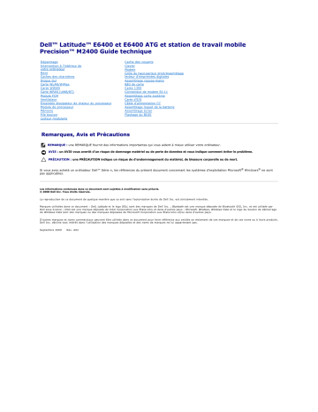 Dell precision m2400 Manuel utilisateur | Fixfr