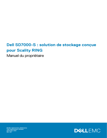 Dell SD7000-S storage Manuel du propriétaire | Fixfr