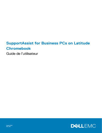Dell SupportAssist for Business PCs software Manuel utilisateur | Fixfr