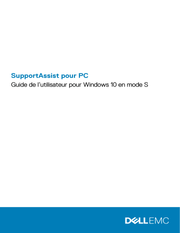 Dell SupportAssist for Home PCs software Manuel utilisateur | Fixfr