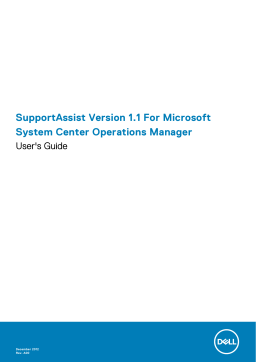 Dell SupportAssist for Microsoft System Center Operations Manager software Manuel utilisateur