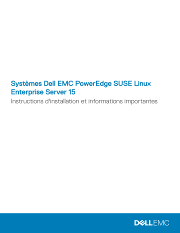 Dell SUSE Linux Enterprise Server 15 software Manuel du propriétaire | Fixfr