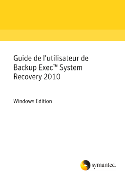 Dell Symantec Backup Exec System Recovery software Manuel utilisateur