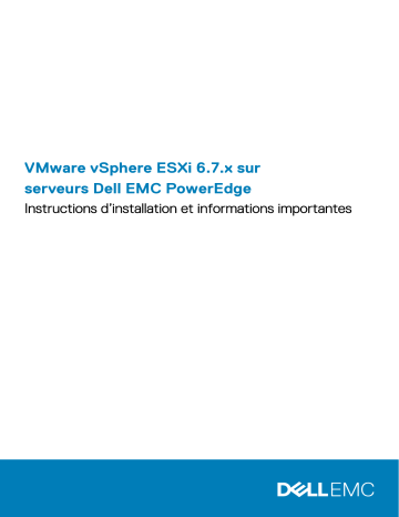 Dell VMware ESXi 6.7.X software Manuel du propriétaire | Fixfr