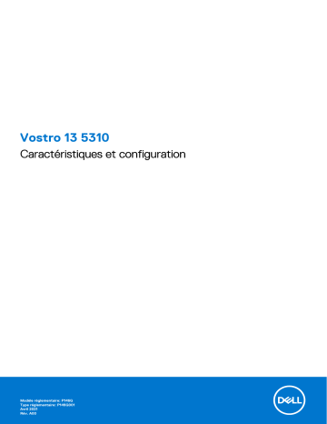 Dell Vostro 13 5310 laptop Manuel du propriétaire | Fixfr