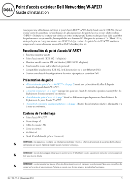 Dell W-Series 277 Access Points Manuel du propriétaire