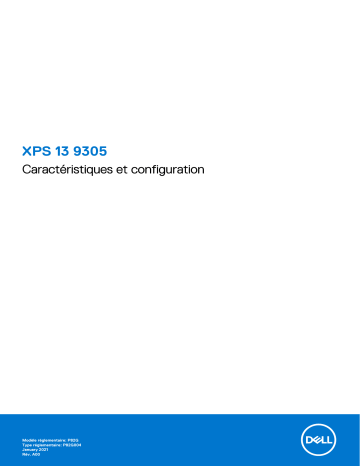 Dell XPS 13 9305 laptop Guide de démarrage rapide | Fixfr