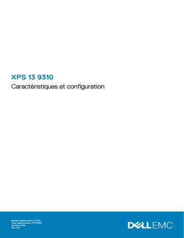 Dell XPS 13 9310 laptop Guide de démarrage rapide | Fixfr