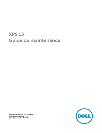 Dell XPS 13 9350 laptop Manuel utilisateur | Fixfr
