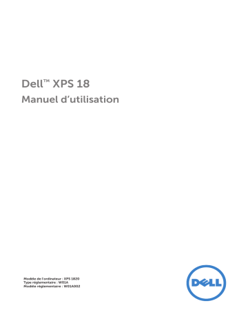 Dell XPS 18 1820 desktop Manuel utilisateur | Fixfr