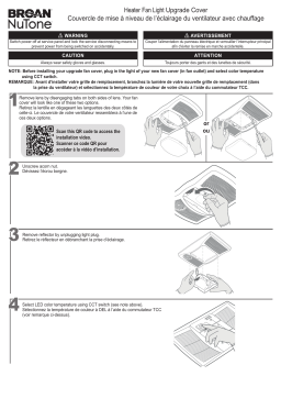 Broan FG110HBS 100/110 CFM Size Heater Exhaust Cover Upgrade Guide d'installation