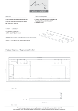 Avanity VUT73WQ-R 73-in White Quartz Double Sink Bathroom Vanity Top Manuel utilisateur