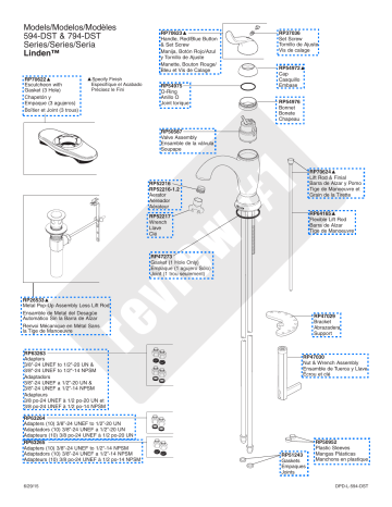 Delta 794-DST Linden Chrome 1-handle Vessel WaterSense Bathroom Sink Faucet Manuel utilisateur | Fixfr