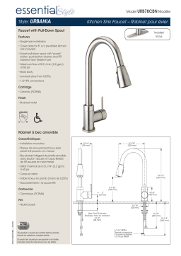 Keeney MK-URB78CBN-DB Double Bowl Kitchen Kit Manuel utilisateur