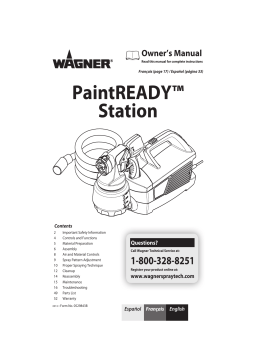 WAGNER 0529017 PaintReady Station Electric Stationary HVLP Paint Sprayer Manuel utilisateur